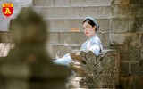 Thiếu nữ Hà Nội đẹp dịu dàng với áo dài cổ phục Việt Nam